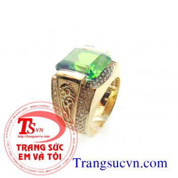 Nhẫn nam vàng đep peridot