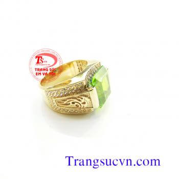 Nhẫn nam vàng đep peridot