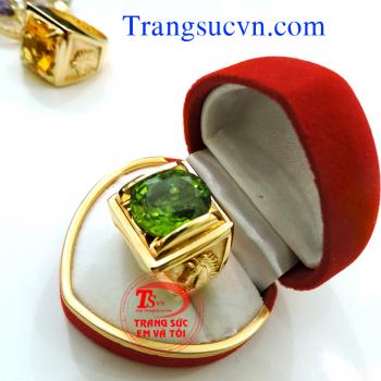 Bán Nhẫn nam peridot đầu ngựa và đặt Nhẫn nam peridot đầu ngựa theo yêu cầu có giấy kiểm định đá quý và vàng,bảo hành Nhẫn nam peridot đầu ngựa 1 năm