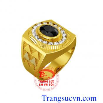 Nhẫn nam vàng tây,nhan vang tay,nhan da quy 18k,nhan đẹp,nhan moi nhat