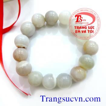 Chuỗi vòng đá Vòng tay hạt gỗ hóa đá  Kích thước:  14 ly  Số lượng hạt gỗ hóa thạch: 15 hạt