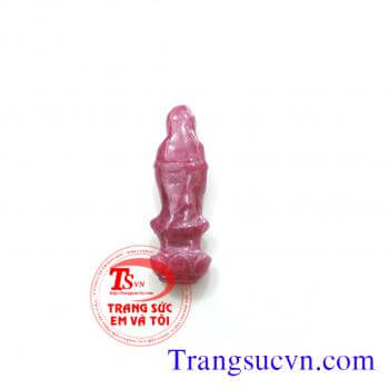 Phật quan âm đứng   Tổng trọng lượng: 13,20 Carat  Kích thước: 28,70 x 9,30 / 5,10 mm