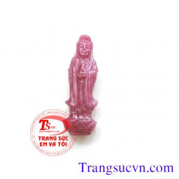 Phật quan âm đứng   Tổng trọng lượng: 13,20 Carat  Kích thước: 28,70 x 9,30 / 5,10 mm