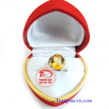 Nhẫn nữ thạch anh vàng