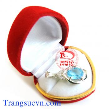 Mặt dây đá topaz đẹp,mat day da,topaz,mat day chuyen bac,mat day nu,mat day da quy