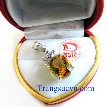 Mặt dây thạch anh vàng,mat,day,thach,anh,vang,mat day chuyen nu,dep,gia,ban,trang sưc