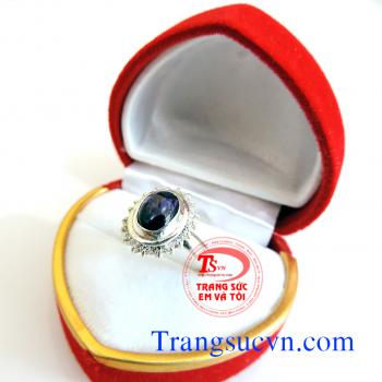 Nhẫn nữ bạc đá sapphire