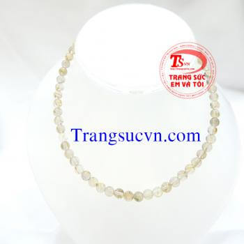 Chuỗi vòng cổ thạch anh tóc