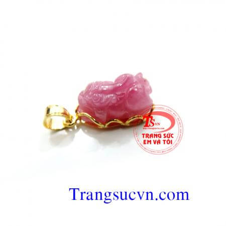 Mặt dây tỳ hưu ruby