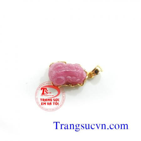 Mặt dây tỳ hưu ruby