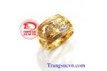 Bán Nhẫn nam rồng vàng 14k đẹp,đặt nhẫn nam vàng tây 14k,nhẫn rồng vàng tây hàng độc,nhẫn nam song long,nhẫn nam có giấy kiểm định vàng
