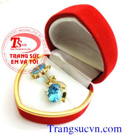 Bông tai đá topaz,bán Bông tai đá topaz hoa tai đẹp và gắn đá quý tự nhiên