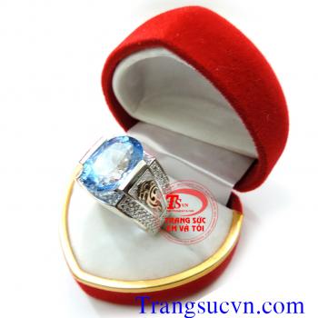 Nhẫn nam topaz vàng tây