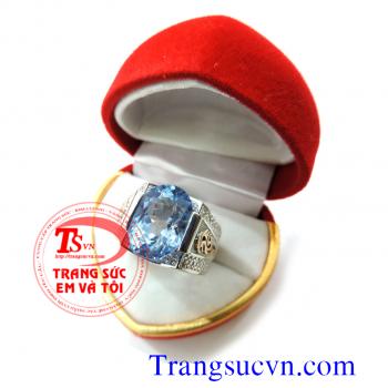 Bán Nhẫn nam topaz đẹp,đặt nhan nam topaz dep,gia nhẫn topaz vàng tây có giấy kiểm định đá quý và giấy kiểm định vàng,bảo hành 1 năm
