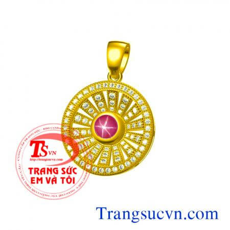 Mặt dây chuyền nam ruby sao