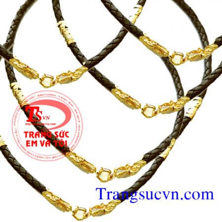 Dây da bọc rồng vàng 18k,ban,gia,day boc rong,dy vang 18k,day chuyền nam,day chuyen nam dẹp,day tay,10k 12k 14k 18k,dây đẹp