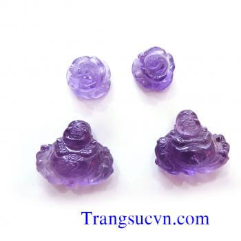 Phật Di lặc Thạch anh tím