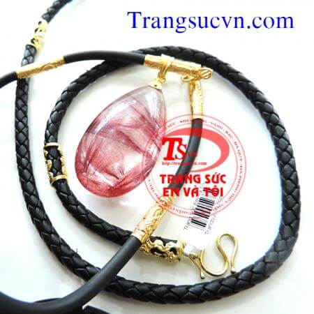 Mặt dây chuyền thạch anh tóc đỏ