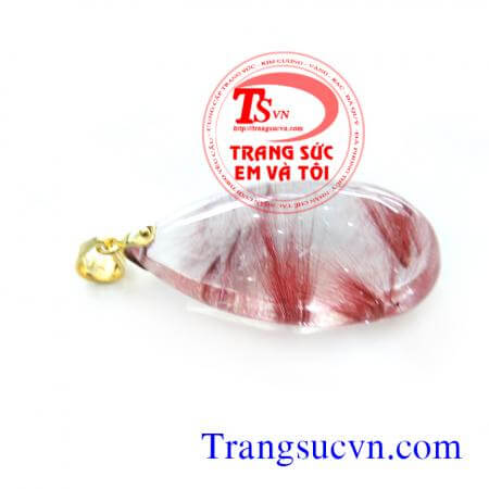 Mặt dây chuyền thạch anh tóc đỏ