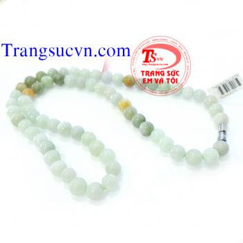 Vòng cổ cẩm thạch,Chuỗi ngọc cẩm thạch tự nhiên,Chuỗi nhiên,có giấy kiểm định nhiên,giá bán chuoi vong ngoc cam thach,ngoc tu nhien