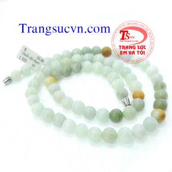 Vòng cổ cẩm thạch,Chuỗi ngọc cẩm thạch tự nhiên,Chuỗi nhiên,có giấy kiểm định nhiên,giá bán chuoi vong ngoc cam thach,ngoc tu nhien
