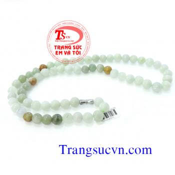 Vòng cổ cẩm thạch,Chuỗi ngọc cẩm thạch tự nhiên,Chuỗi nhiên,có giấy kiểm định nhiên,giá bán chuoi vong ngoc cam thach,ngoc tu nhien