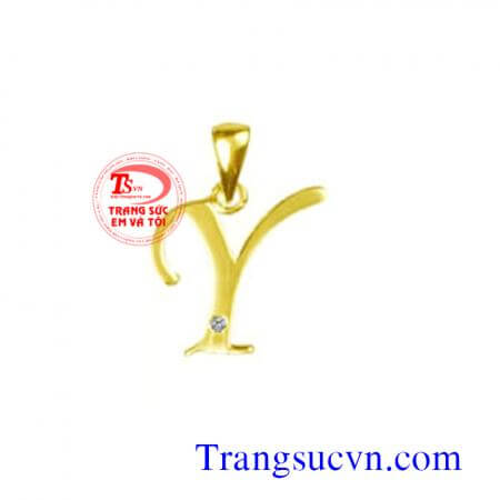 Chữ Y Vàng tây mặt Mặt dây chữ vàng tây Mặt dây chữ " Y " Vàng 10k,   Mặt chữ H được chế tác trên chất liệu chính là vàng 10k tính theo bảng tiêu chuẩn thế giới.