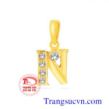 Chữ N đơn giản,Mặt,Dây,Chữ,Vàng,Mặt Dây Chữ Vàng,Mat,Day,Chu,Vang,mat day chu vang,Dây chữ theo ten,Vàng 10k,14k,18k