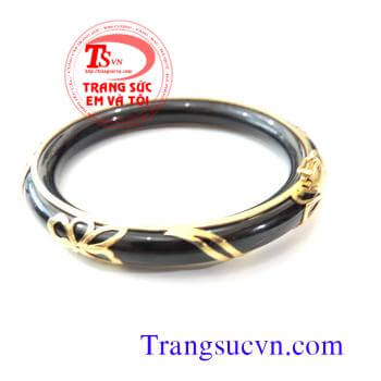 Vòng mã não bọc vàng