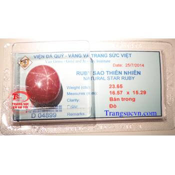 Ruby sao thiên nhiên đẹp