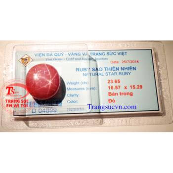Ruby sao thiên nhiên đẹp