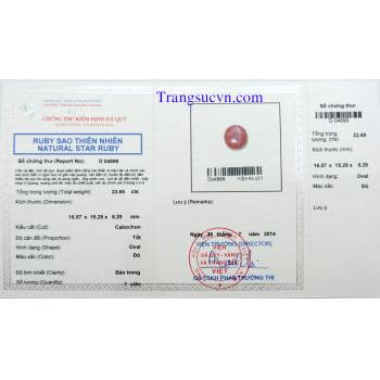 Ruby sao thiên nhiên đẹp