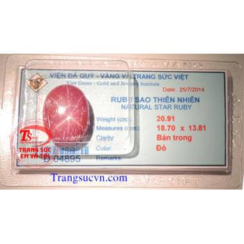 Natural Star Ruby Vietnam