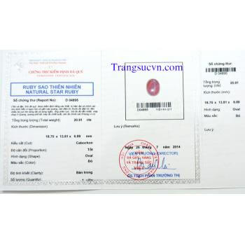 Natural Star Ruby Vietnam