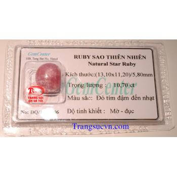 Ruby sao tự nhiên đẹp