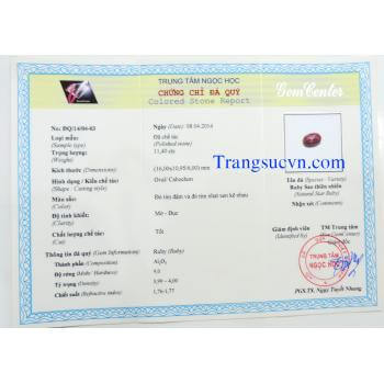 Đá Quý ruby sao tự nhiên việt nam