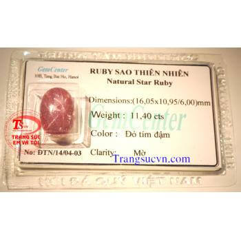 Đá Quý ruby sao tự nhiên việt nam