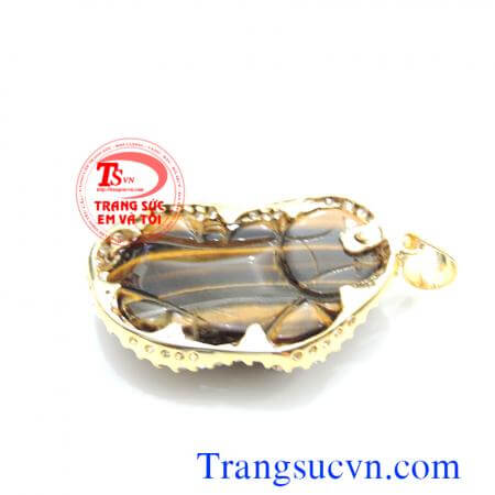 Mặt dây tỳ hưu đá mắt hổ