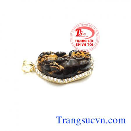 Mặt dây tỳ hưu đá mắt hổ