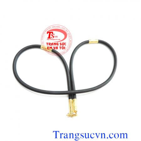 Dây cao su chạm rồng vàng tây 10k