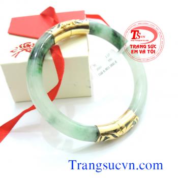 Vòng cẩm thạch bọc vàng