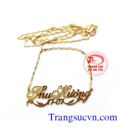 Dây chuyền chữ theo tên đệm và tên