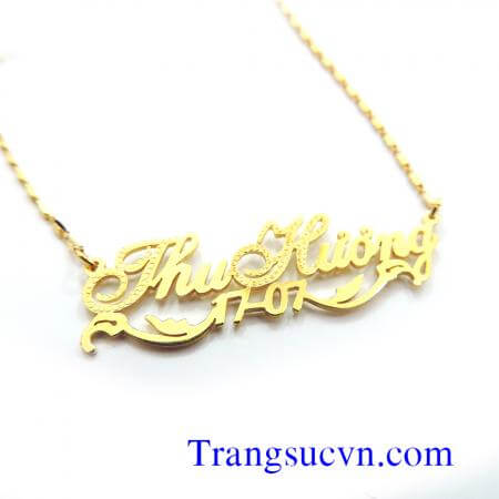 Dây chuyền chữ theo tên đệm và tên