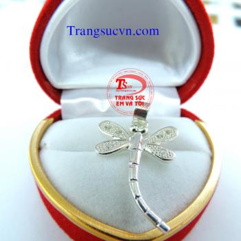 Mặt dây chuyền chuồn chuồn bạc đẹp