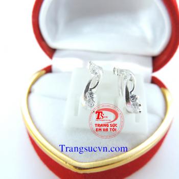 Bông tai bạc kết đá đẹp