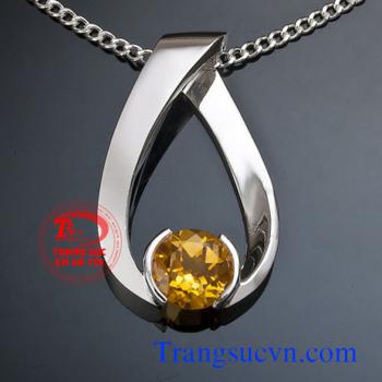 Mặt dây chuyền đá thạch anh vàng