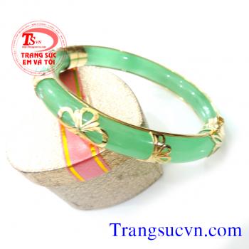 Vòng cẩm thạch bọc vàng