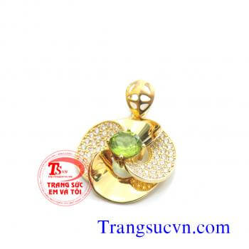 Mặt dây đá peridot thiên nhiên