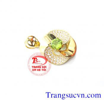 Mặt dây đá peridot thiên nhiên