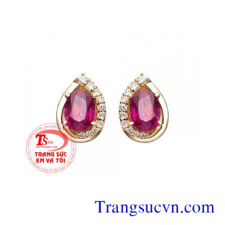 Ruby hoa tai và kim cương tự nhiên